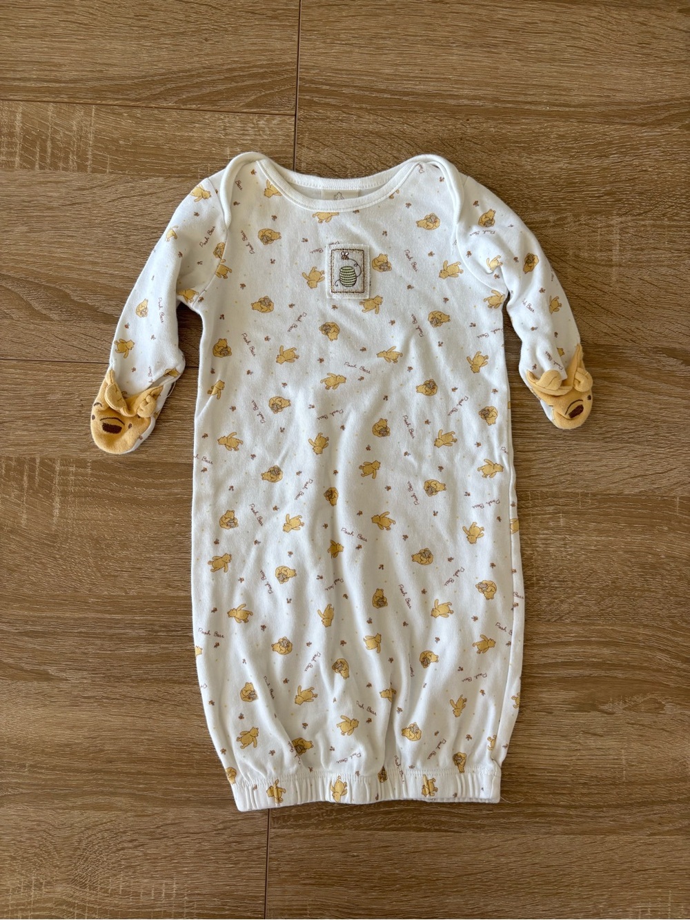 vintage classic pooh baby gown 0-6 months